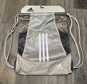 Adidas SackPackAlliance II Athletic Soccer Sports Bag Grey/Beige NWT - Picture 1 of 2