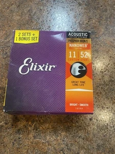Elixir Model 16544 3 Pack of 11-52 Strings Electric Guitar Strings - Picture 1 of 3