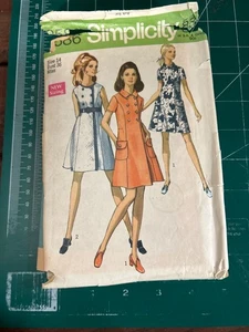 Vestido Simplicity Años 60 Costa Doble Pecho Costura Patrón Talla 14 Busto 36 De Colección - Imagen 1 de 5