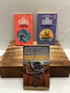 Isaac Asimov VTG MM PB Pebble In Sky Stars Like Dust & Robot Dreams - Picture 1 of 5
