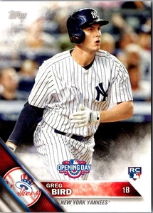 2016 Topps Opening Day Greg Bird #OD-156 New York Yankees Baseball Card - Picture 1 of 2