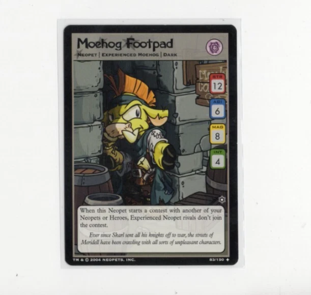 Neopets TCG Hannah and the Ice Caves - Moehog Footpad 83/150 - Wizards 2004 - Image 1 of 1