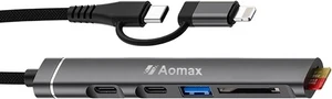 SD Kartenleser für iPhone iPad, 5-in-1 Lightning USB-C auf Speicherkartenbetrachter mit - Bild 1 von 7