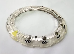 Swatch Scuba 38 mm transparent white bezel bisel watch spare part vintage - Picture 1 of 4