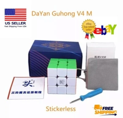 DaYan GuHong V4M 3x3x3 Magnetic Magic Speed Cube Stickerless - Image 1 of 4