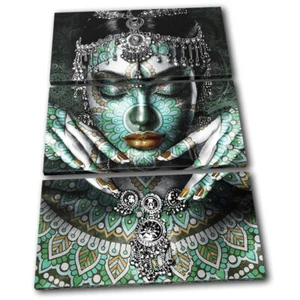 Mandala Beauty Salon Emerald Fashion TREBLE CANVAS WALL ART Picture Print - Picture 1 of 1