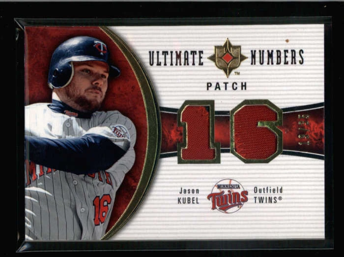 JASON KUBEL 2006 UPPER DECK ULTIMATE DUAL USED WORN JERSEY PATCH #13/35 AX6918 - Image 1 of 1