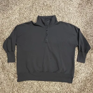 Abercrombie Fitch Heavy Henley Sweatshirt 3XL Gray Soft AF Collection - Picture 1 of 13
