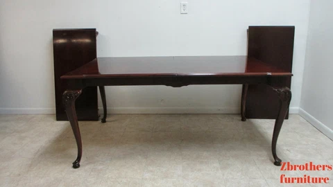 Thomasville Collectors Cherry Dining Room Banquet Table Queen Ann Cover