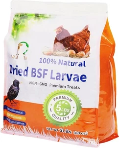 5LBs Dried Black Soldier Fly Larvae Chicken BSFL Calcium Laying Hens Ducks Birds - Picture 1 of 15
