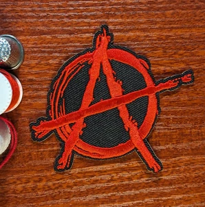 Anarchy Patch Punk Goth Biker Rock bestickt aufbügeln 3x3,5" - Bild 1 von 3