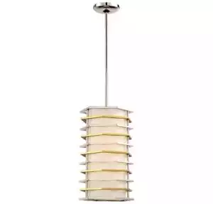 George Kovacs P1071-657-L Levels 10" LED Mini Pendant in Polished Nickel/Honey - Picture 1 of 2
