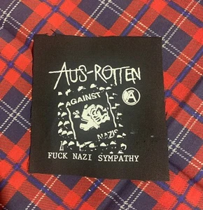 Aus Rotten ""F%@k Sympathy"" Patch- Punk Crust Leftover Crack azione antirazzista - Foto 1 di 1