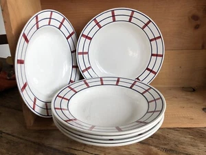 6 assiettes creuses en faïence de Saint Amand modèle 4020 Béarn ou Basque. - Picture 1 of 16