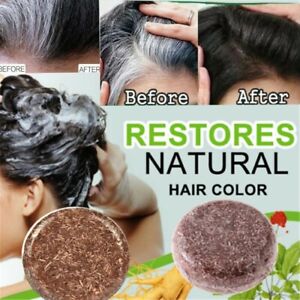 Soap Hair Darkening Shampoo Bar - Gray Hair Reverse Natural Polygonum Essence