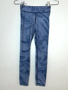 Athleta Girl High Rise Milky Way Chit Chat Leggings Blue Gym Sports Workout Sz S - Picture 1 of 6