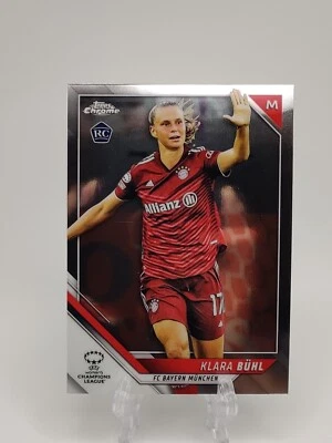 2021-22 Topps Chrome Women’s UEFA Klara Buhl #13 Rookie Card Germany Bayern - Image 1 of 2