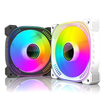 CPU-Lüfter 120mm ARGB Gehäuselüfter 4pin PWM Silent Computer Lüfter 1800 RPM - Bild 1 von 4