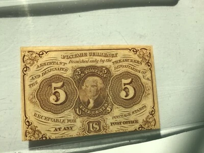1st Issue 5 Cent Postal Currency "Jefferson" - Image 1 of 4