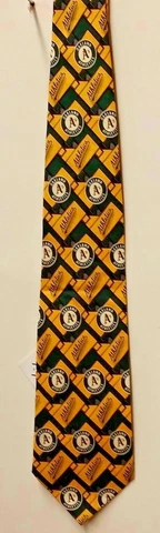MLB Oakland Athletics Team Neck Tie (Block Pattern) NEW Cover