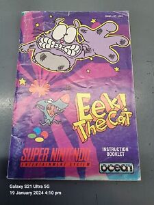 Eek The Cat - Super Nintendo Instruction-Manual-Booklet - Only 