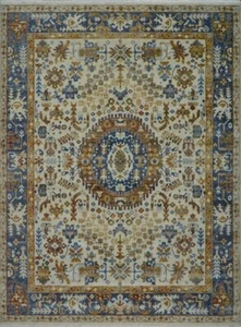 9x12 Handmade Antique Style Traditional Living Room Rug | Hand-Knotted Area Rug - Picture 1 of 9