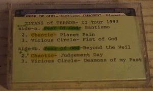 Titans of Terror II Tour 1993 Sampler Cassette Tape Rare Vicious Circle Chaotic - Picture 1 of 5