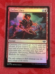 FOIL MTG - Outlaws' Fury - Outlaws of Thunder Junction NM Magic FOIL - Picture 1 of 7