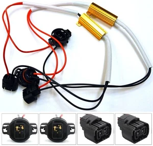 Wire LED Resistor Canceler Error Decoder PS24W 5202 H16 Fog Light Bulb Flicker - Picture 1 of 11
