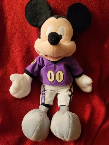 Disney Mickey Mouse NFL Baltimore Ravens Stuffed Plush #00 Football Uniform Cover