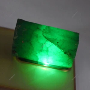 225,50 Ct NATURALE verde smeraldo grezzo non tagliato dimensioni enormi pietra preziosa sfusa CERTIFICATA - Foto 1 di 5