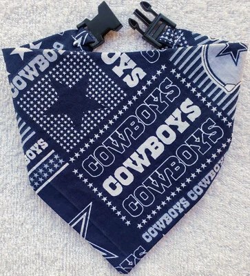 扣狗头巾围巾猫头巾达拉斯牛仔足球 nfl 手工制作 — 第 1/4 张图片