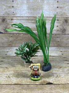Nickelodeon Bob Esponja Pantalones Cuadrados Pecera Acuario Decoración Figura y Plantas - Imagen 1 de 7