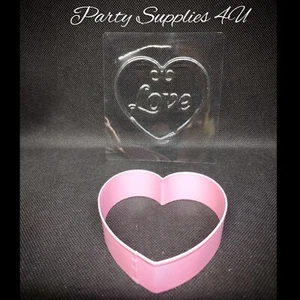 Love Heart Metal cutter and plastic press. Biscuits/fondant/cookies/party/baking - Picture 1 of 3