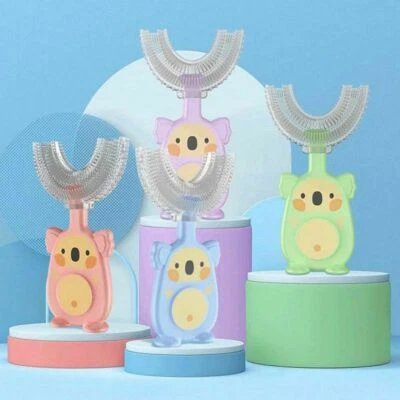 360° U-Shape Toothbrush Silicone Kids Teeth Brush Cute Cartoon Tooth Oral Care - Image 1 of 4