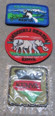 Amboseli Serena Kilimanjaro Kenya Africa 3 Patch LOT Safari Travel Souvenir - Image 1 of 4