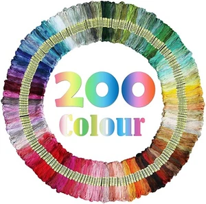 200 Pieles Premium Color Arco Iris Bordado Hilo Puntada Banda de rodar Borla Decoración - Imagen 1 de 5