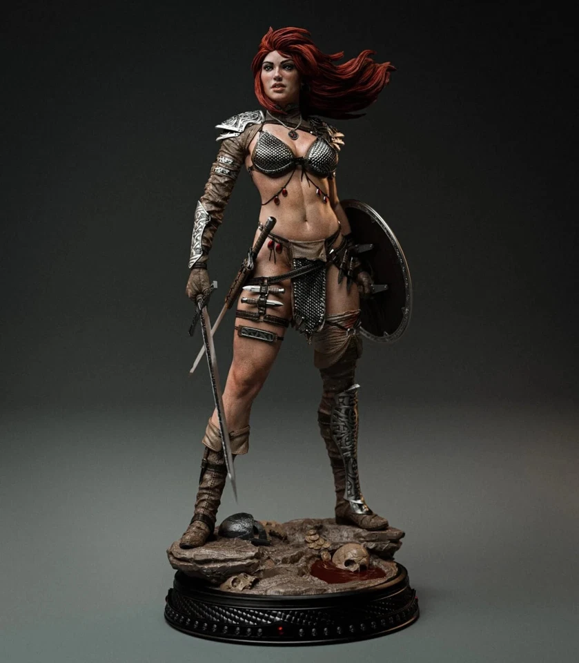 Kit Modelo Estatua Escultura Resina Sonja Roja Marvel Sin Pintar/Sin Montar Foto 1 de 1