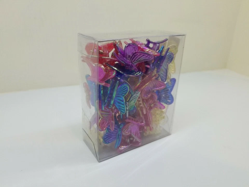 100pcs Mini Butterfly Hair Clips Barrette Accessories Assorted Color for Women