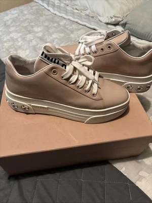 Zapatos Miu Miu - Cristal adornado charol rosa viejo Foto 1 de 3