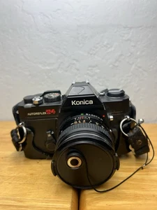 Konica Autoreflex T4 35mm SLR Film Camera w/ Konica Hexanon AR 50mm F1.7 Lens - Picture 1 of 9