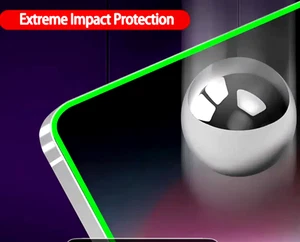 iPhone 16 Fluorescent GREEN Luminous GLOW Tempered GLASS Screen Protector - Photo 1 sur 4