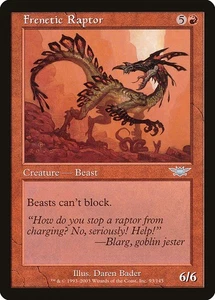(2x) FRENETIC RAPTOR - Legions – MTG Magic the Gathering Card - Uncommon - Picture 1 of 5