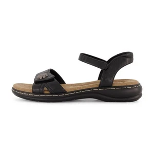 Cushionaire Bloom sandalo comfort nero misura 8,5 largo nuovo con scatola donna - Foto 1 di 5