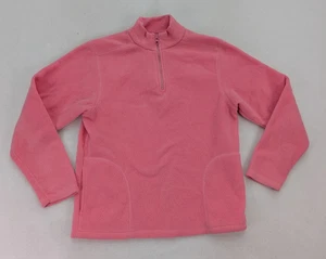 MTA Pro Girl's Fleece 1/4 Zip Sweater Size 14/16 Pink Athletic Pockets - Picture 1 of 13