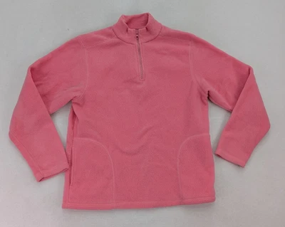 MTA Pro Girl's Fleece 1/4 Zip Sweater Size 14/16 Pink Athletic Pockets - Image 1 of 4