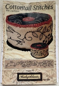 π· SALE! ~~ COTTONTAIL STITCHES ~~ Pin Cushion Pattern Stitchery Embroidery - Picture 1 of 1