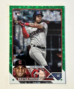 Brayan Rocchio 2023 Topps Update GREEN ICE FOIL Rookie RC /499 #US214 Guardians