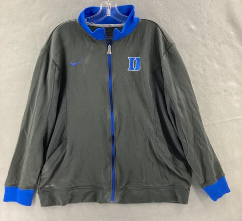 Nike Dri-Fit Duke Blue Devils Jacket Mens XL Full Zip Long Sleeve Warm-Up Cover