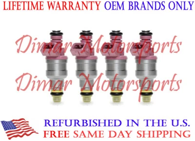 Saab 900 2.0L I4  Genuine BOSCH Fuel Injector Set Upgrade 4 Nozzle - Image 1 of 4